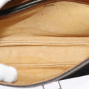 GUCCI Micro GG Canvas Shoulder Bag Vintage Black Gold Auth 131940-17