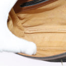 GUCCI Micro GG Canvas Shoulder Bag Vintage Black Gold Auth 131940-19