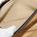 GUCCI Micro GG Canvas Shoulder Bag Vintage Black Gold Auth 131940-20