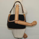 GUCCI Micro GG Canvas Shoulder Bag Vintage Black Gold Auth 131940-21
