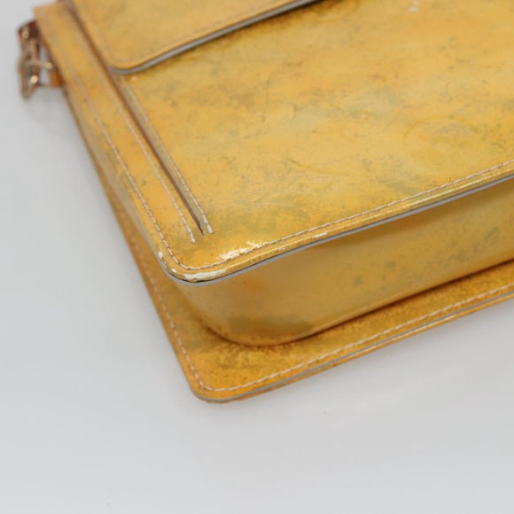 LOUIS VUITTON Monogram Vernis Motto Accessory Pouch Gris M91030 LV Auth 131944