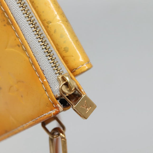 LOUIS VUITTON Monogram Vernis Motto Accessory Pouch Gris M91030 LV Auth 131944