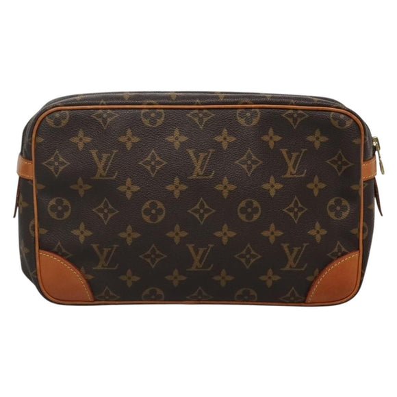 LOUIS VUITTON Monogram Compiegne 28 Clutch Bag M51845 LV Auth 131951