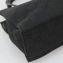 GUCCI Bamboo GG Canvas Hand Bag Nylon Black 002 1016 Auth 131953-14