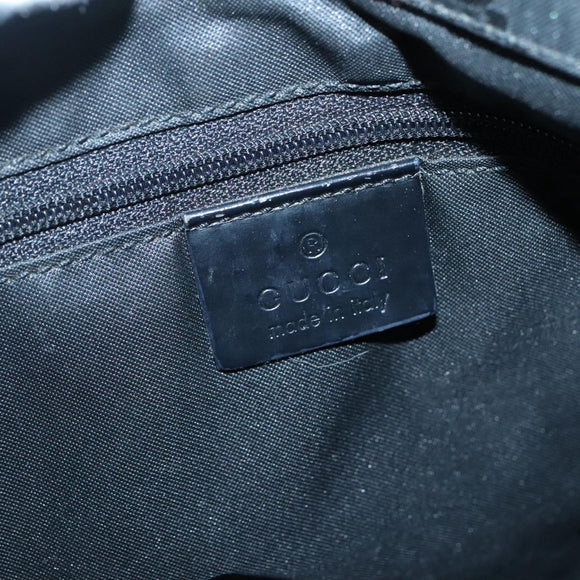 GUCCI Bamboo GG Canvas Hand Bag Nylon Black 002 1016 Auth 131953
