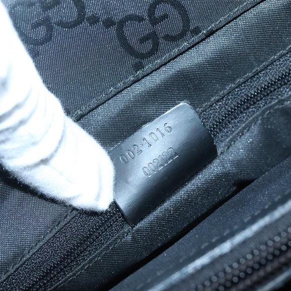 GUCCI Bamboo GG Canvas Hand Bag Nylon Black 002 1016 Auth 131953