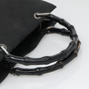 GUCCI Bamboo GG Canvas Hand Bag Nylon Black 002 1016 Auth 131953-7