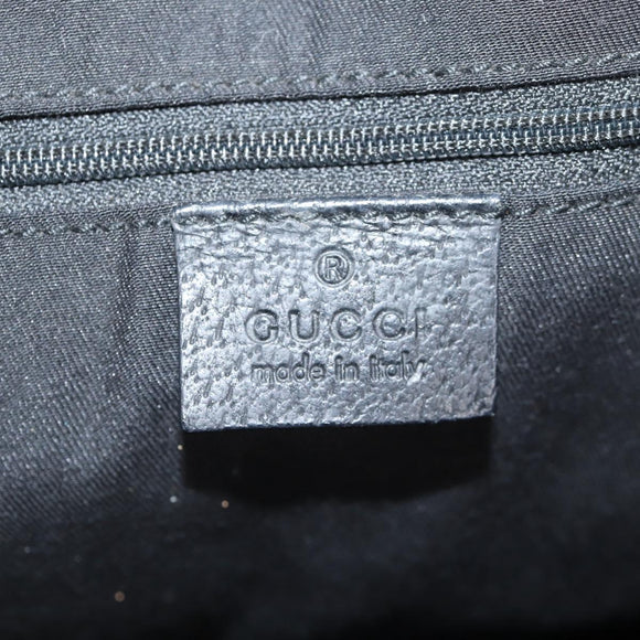 GUCCI GG Canvas Web Sherry Line Pretty Tote Bag Black Gold 163805 Auth 131957V