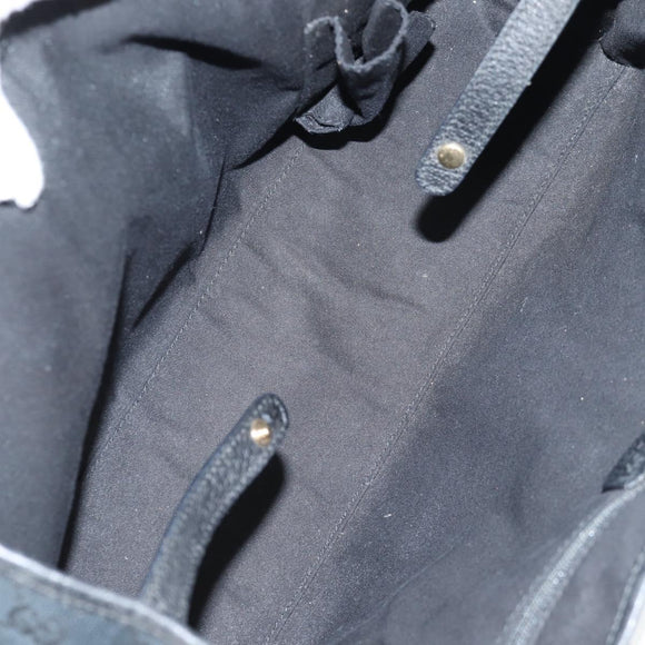 GUCCI GG Canvas Web Sherry Line Pretty Tote Bag Black Gold 163805 Auth 131957V