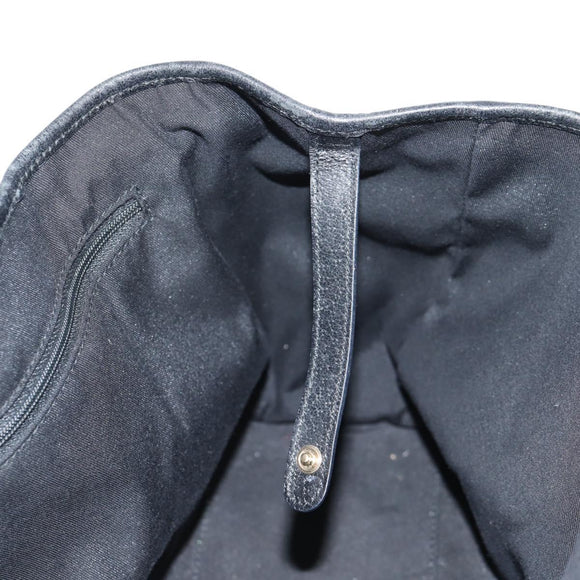 GUCCI GG Canvas Web Sherry Line Pretty Tote Bag Black Gold 163805 Auth 131957V