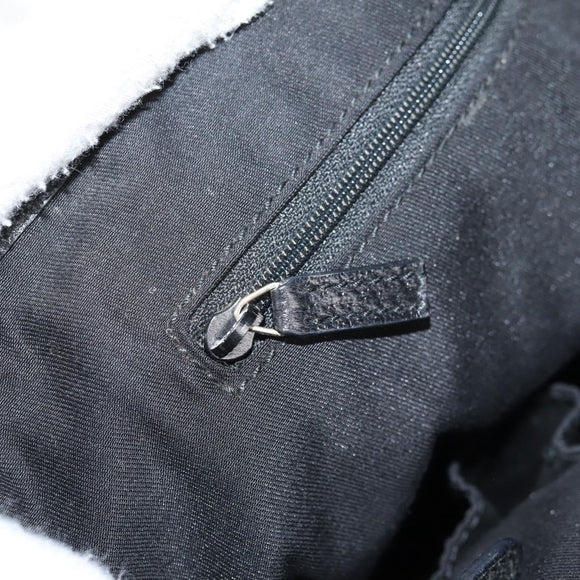 GUCCI GG Canvas Web Sherry Line Pretty Tote Bag Black Gold 163805 Auth 131957V