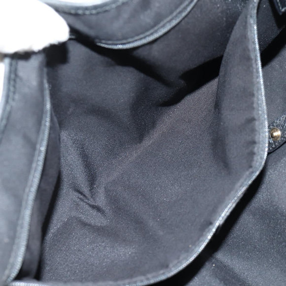 GUCCI GG Canvas Web Sherry Line Pretty Tote Bag Black Gold 163805 Auth 131957V