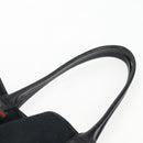 GUCCI GG Canvas Web Sherry Line Pretty Tote Bag Black Gold 163805 Auth 131957V-8