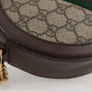GUCCI GG Marmont Web Sherry Line Chain Bag PVC Beige Gold 550618 Auth 131980M-9