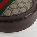 GUCCI GG Marmont Web Sherry Line Chain Bag PVC Beige Gold 550618 Auth 131980M-14