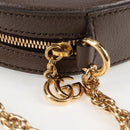 GUCCI GG Marmont Web Sherry Line Chain Bag PVC Beige Gold 550618 Auth 131980M-10