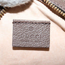 GUCCI GG Marmont Web Sherry Line Chain Bag PVC Beige Gold 550618 Auth 131980M-18
