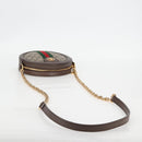 GUCCI GG Marmont Web Sherry Line Chain Bag PVC Beige Gold 550618 Auth 131980M-7