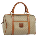 CELINE Macadam Canvas Hand Bag PVC Beige Gold Auth 131982-1