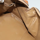 CELINE Macadam Canvas Hand Bag PVC Beige Gold Auth 131982-18