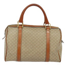 CELINE Macadam Canvas Hand Bag PVC Beige Gold Auth 131982-2