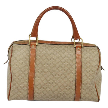 CELINE Macadam Canvas Hand Bag PVC Beige Gold Auth 131982 - 0