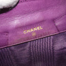 CHANEL COCO Mark Wallet Caviar Skin Purple Gold CC Auth 131984-22