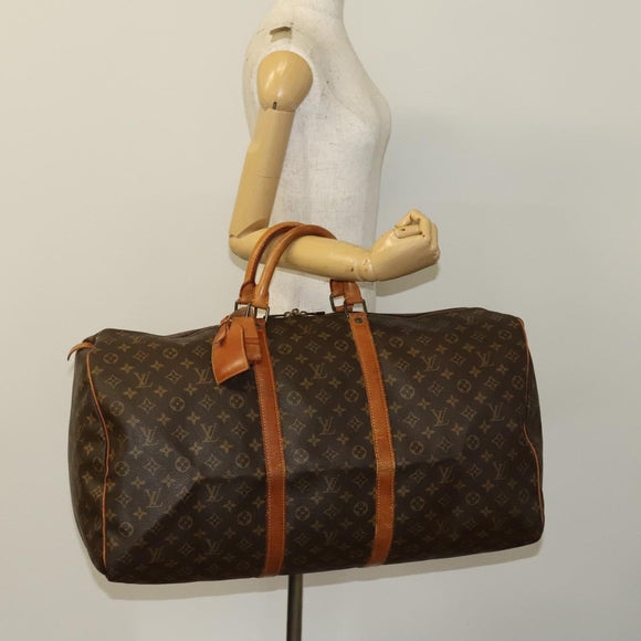 LOUIS VUITTON Monogram Keepall 60 Boston Bag M41422 LV Auth 131991