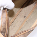 GUCCI Micro GG Supreme Shoulder Bag PVC Beige Gold Auth 131995-17