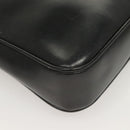 GUCCI Shoulder Bag Leather Black Gold Auth 131998-10