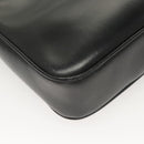 GUCCI Shoulder Bag Leather Black Gold Auth 131998-12