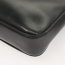 GUCCI Shoulder Bag Leather Black Gold Auth 131998-13