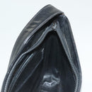 GUCCI Shoulder Bag Leather Black Gold Auth 131998-17