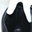 GUCCI Shoulder Bag Leather Black Gold Auth 131998-18