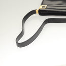 GUCCI Shoulder Bag Leather Black Gold Auth 131998-7