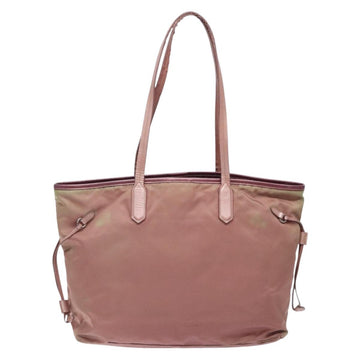 PRADA Tote Bag Nylon Pink Silver Auth 131999 - 0