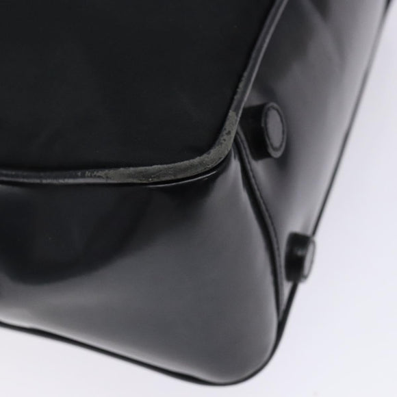 PRADA Hand Bag Nylon Black Silver Auth 132013