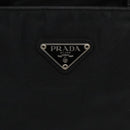 PRADA Hand Bag Nylon Black Silver Auth 132013-17