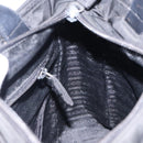 PRADA Hand Bag Nylon Black Silver Auth 132013-19