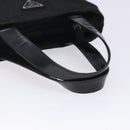 PRADA Hand Bag Nylon Black Silver Auth 132013-7