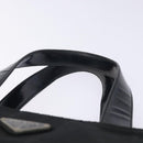 PRADA Hand Bag Nylon Black Silver Auth 132013-8