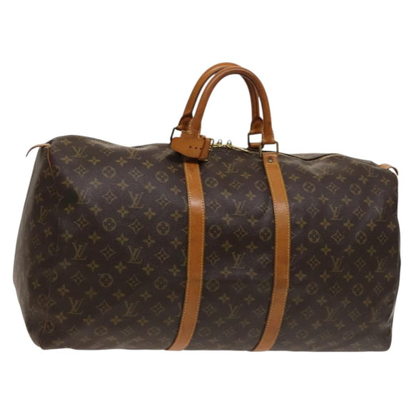 LOUIS VUITTON Monogram Keepall 55 Boston Bag M41424 LV Auth 132031