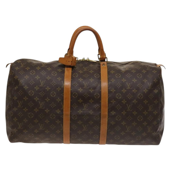 LOUIS VUITTON Monogram Keepall 55 Boston Bag M41424 LV Auth 132031