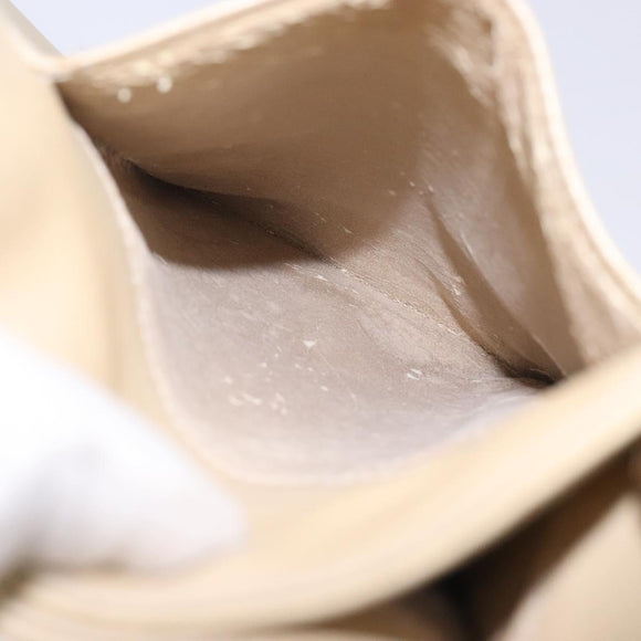 GUCCI Shoulder Bag Leather Beige Gold 001 3444 1801 Auth 132039