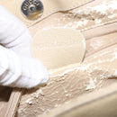 GUCCI Shoulder Bag Leather Beige Gold 001 3444 1801 Auth 132039-12