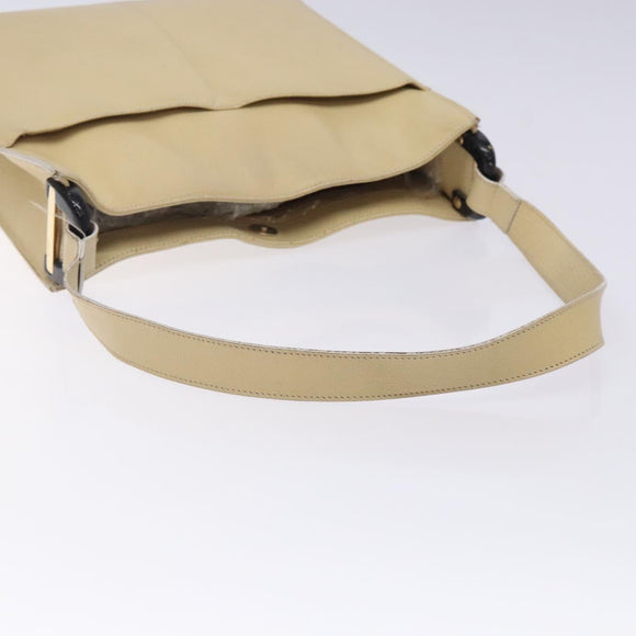 GUCCI Shoulder Bag Leather Beige Gold 001 3444 1801 Auth 132039