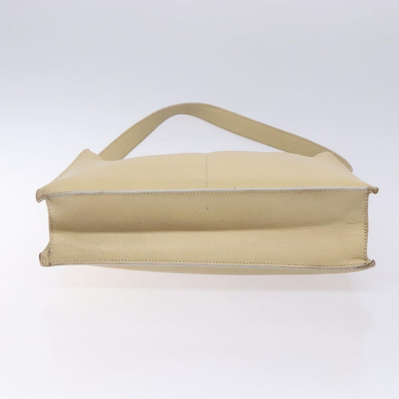 GUCCI Shoulder Bag Leather Beige Gold 001 3444 1801 Auth 132039