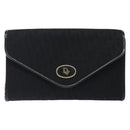 Christian Dior Trotter Canvas Chain Shoulder Bag Black Gold Auth 132040-13