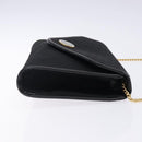 Christian Dior Trotter Canvas Chain Shoulder Bag Black Gold Auth 132040-3