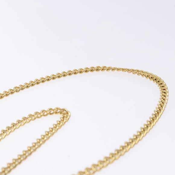 Christian Dior Trotter Canvas Chain Shoulder Bag Black Gold Auth 132040